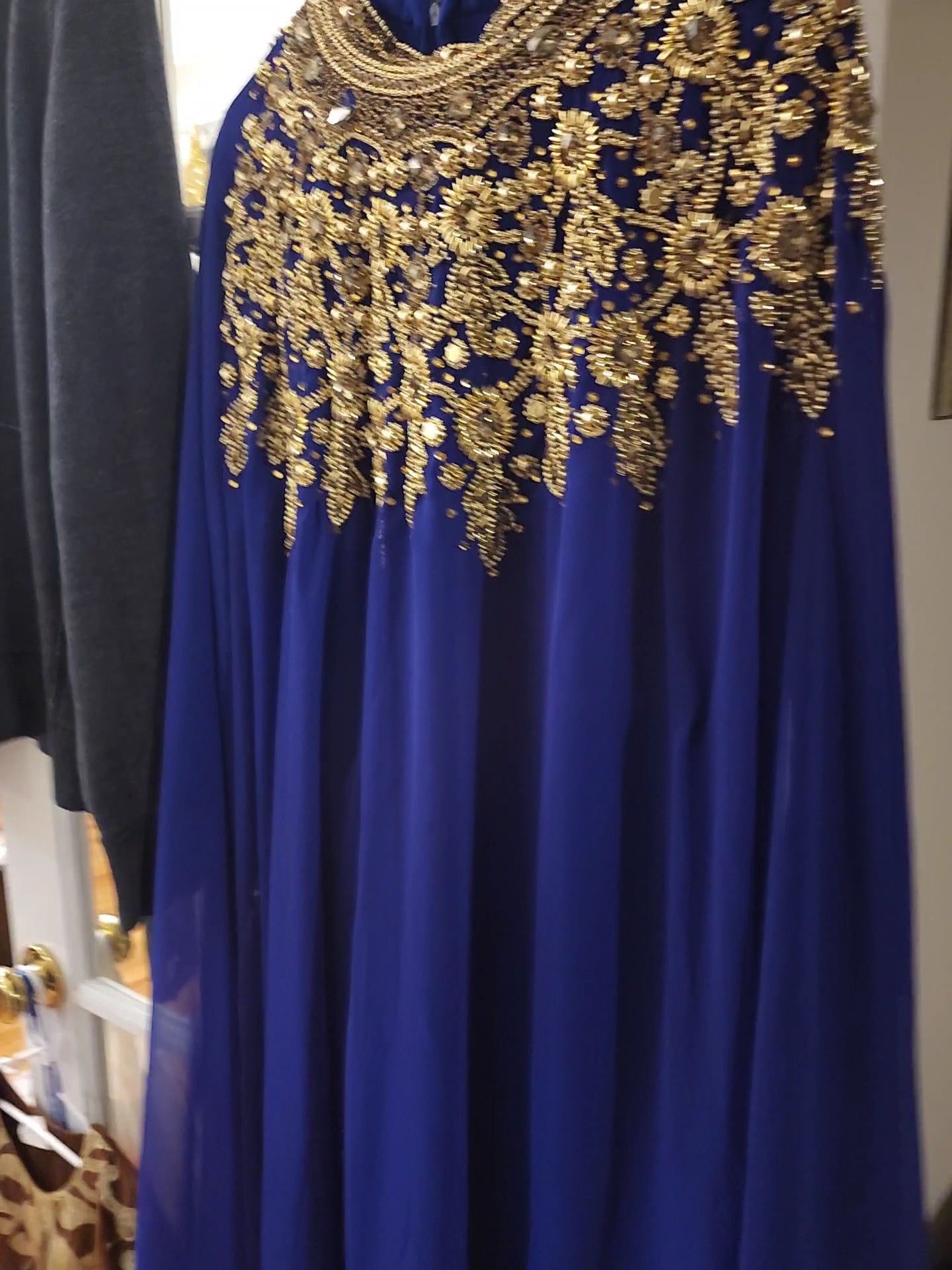 Blue beaded dress