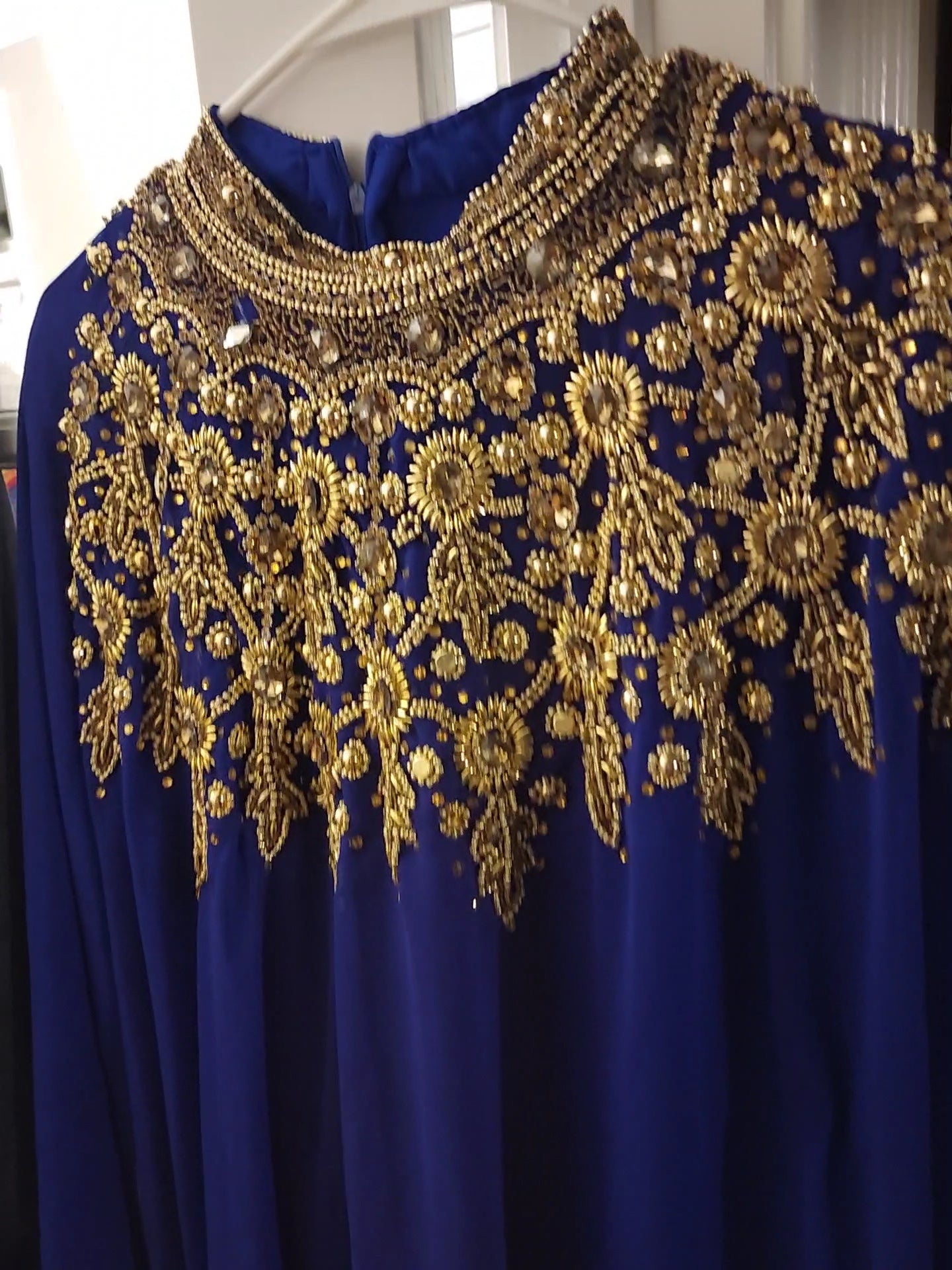 Blue beaded dress