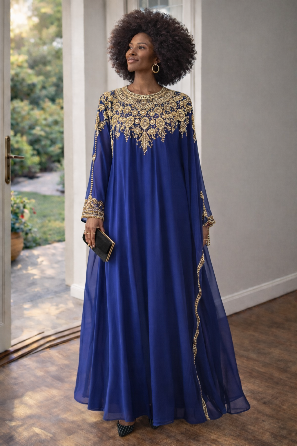 Blue beaded dress