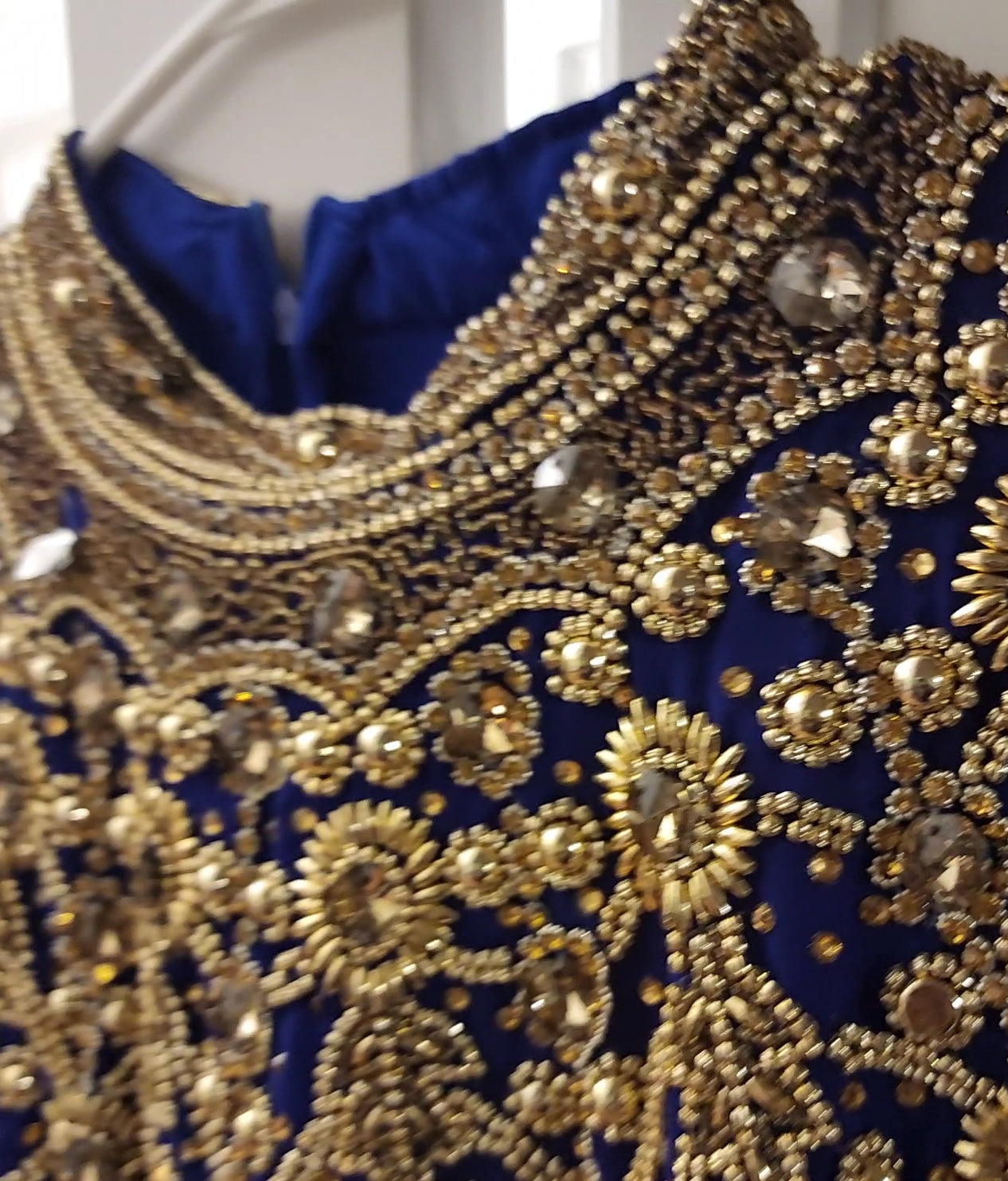 Blue beaded dress