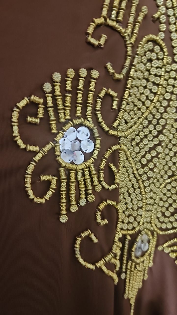 Brown beaded dress
