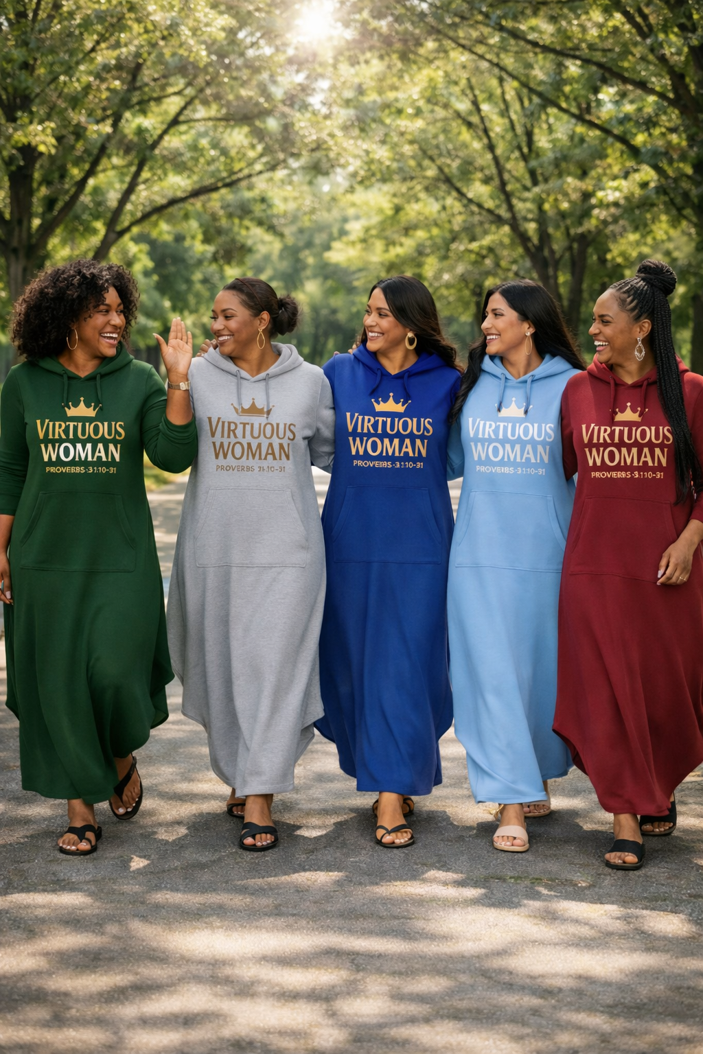 Modest Woman Hoodie Dress Apparel