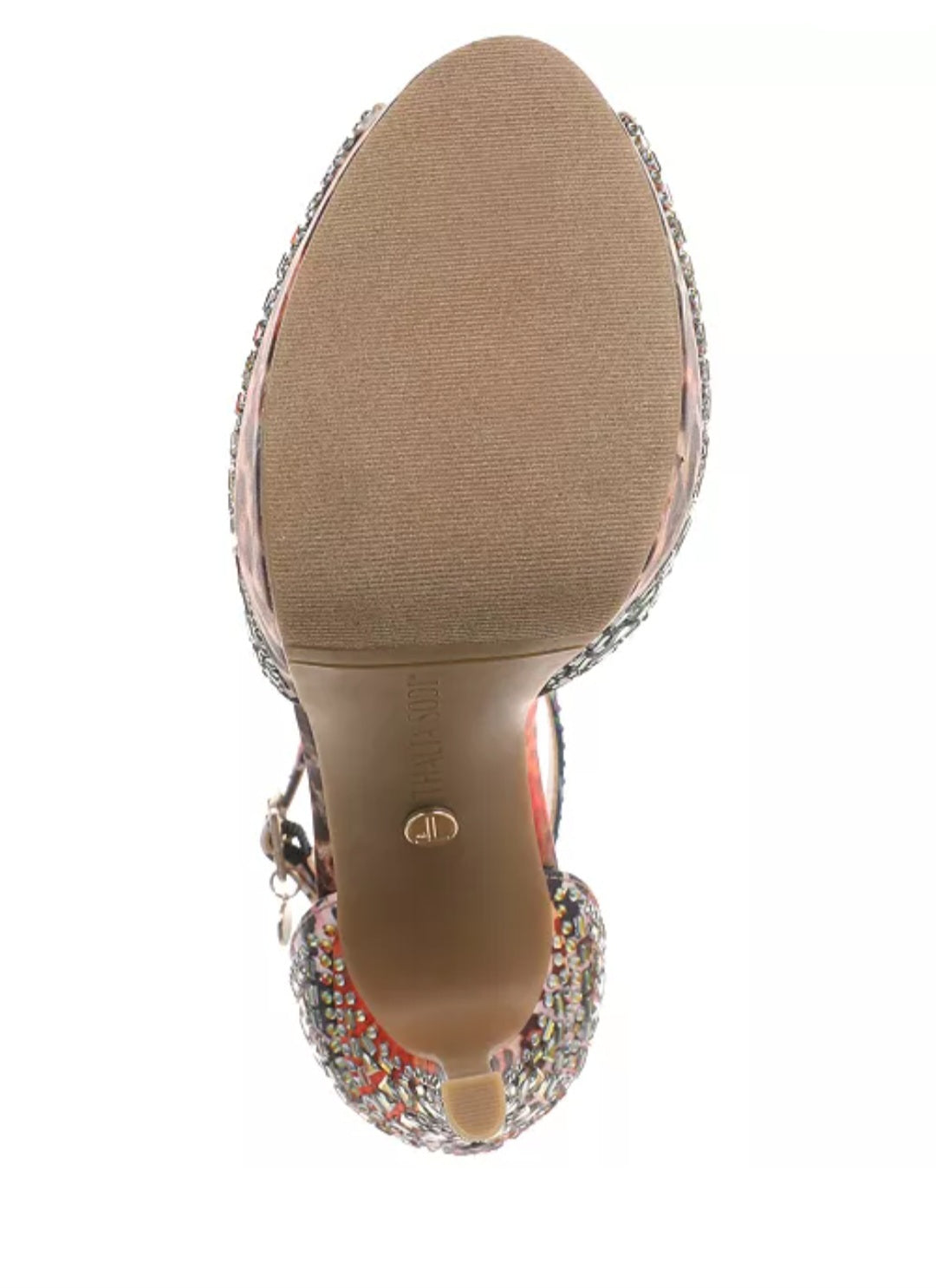 Thalia Sodi Women's Chacey Embellished T-Strap Platform Pumps Multi Color Leppard