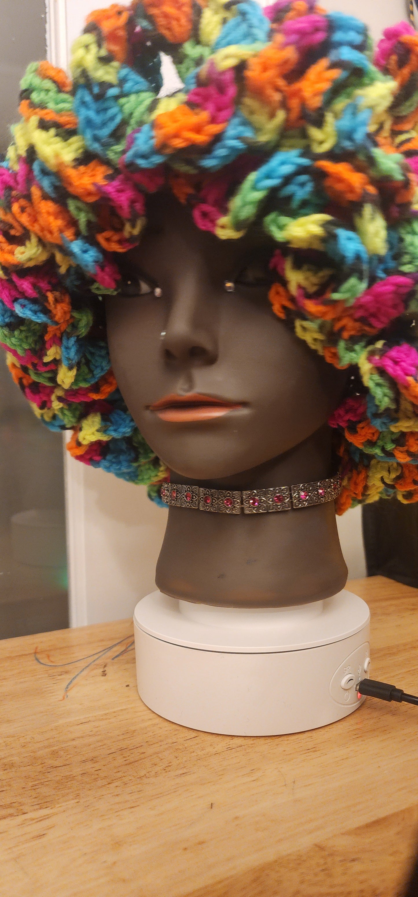 Handmade Modest Crochet Ruffle Bonnet Hat | Protective Satin-Lined Custom Head Covering | One-Size-Fits-Most Statement Hair Bonnet