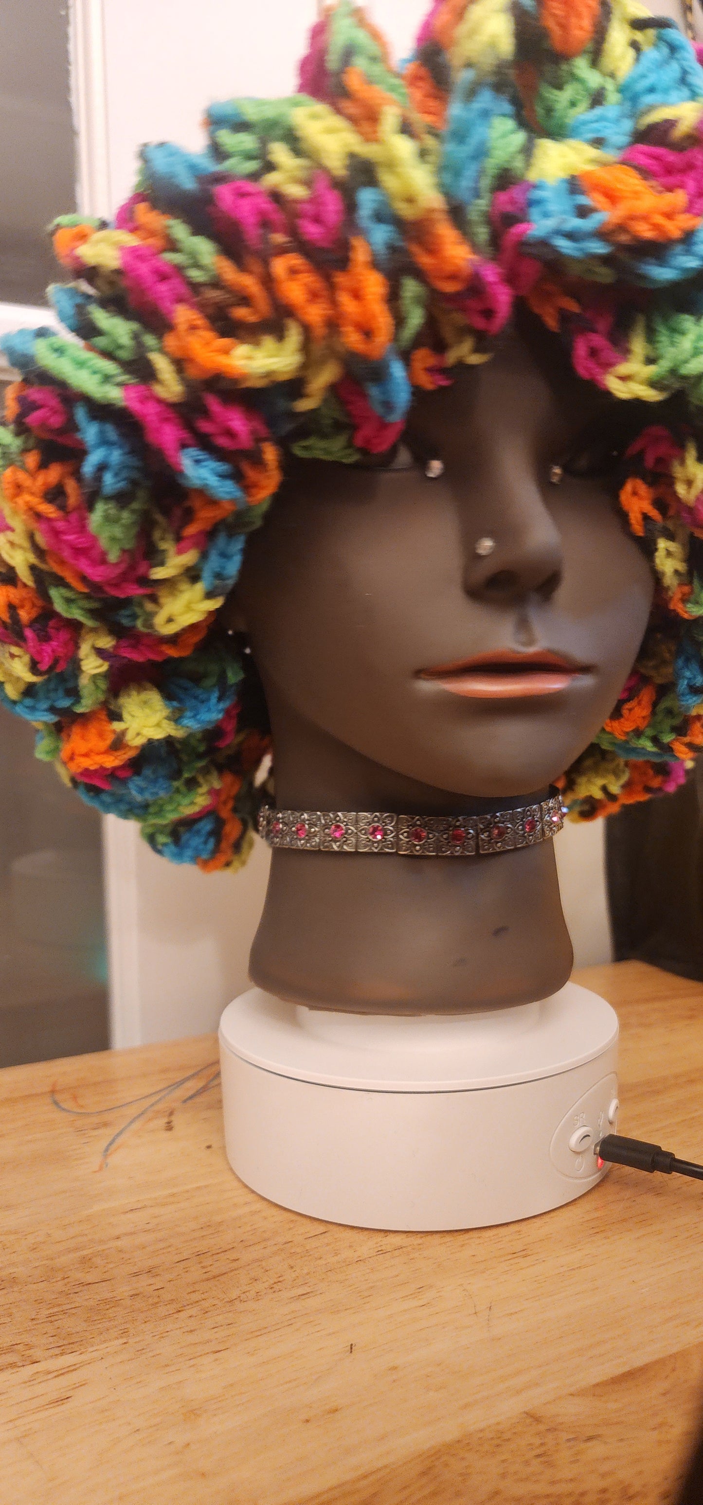 Handmade Modest Crochet Ruffle Bonnet Hat | Protective Satin-Lined Custom Head Covering | One-Size-Fits-Most Statement Hair Bonnet