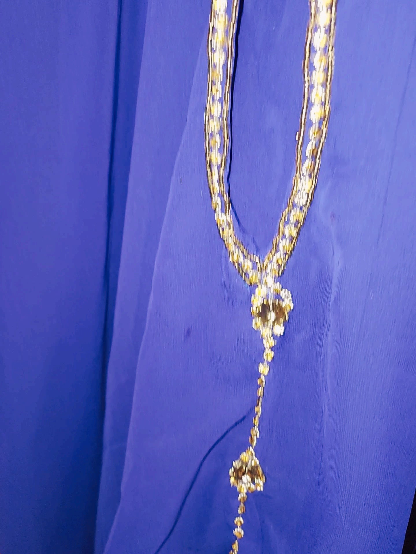 Blue beaded dress